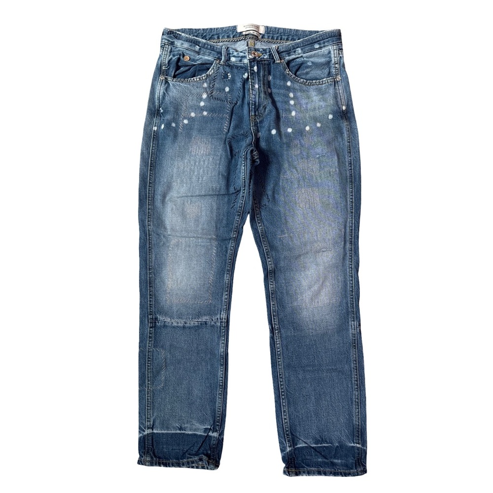 Scotch & Soda Lucky No. 13 Bandit Slim Tapered Jeans Distressed Patchwork Denim